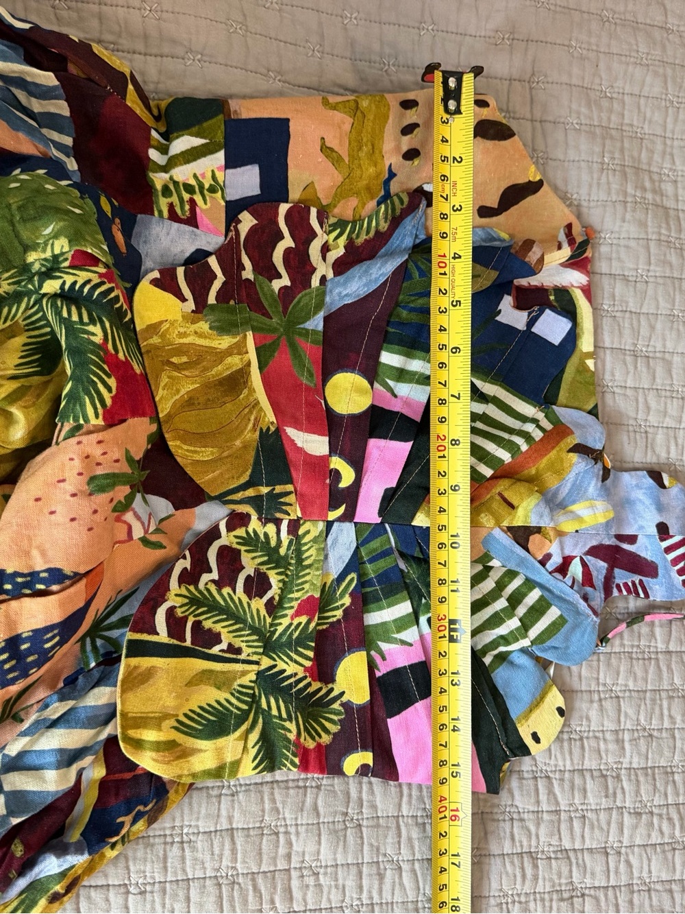 Farm Rio NWT Multicolor Printed Mini Dress - Strap Detail - Picture 3 of 7